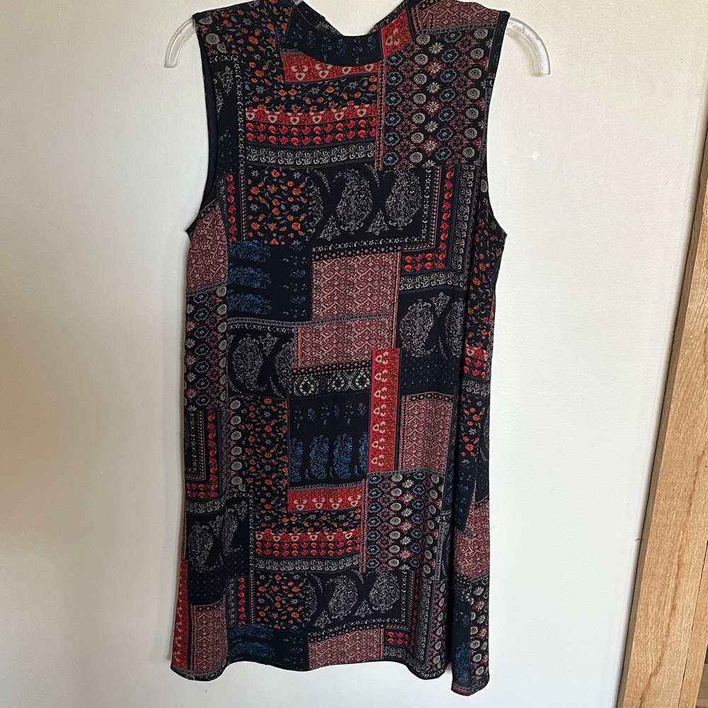 Wrangler Sleeveless Boho Western Patchwork Sheath Dress size Medium